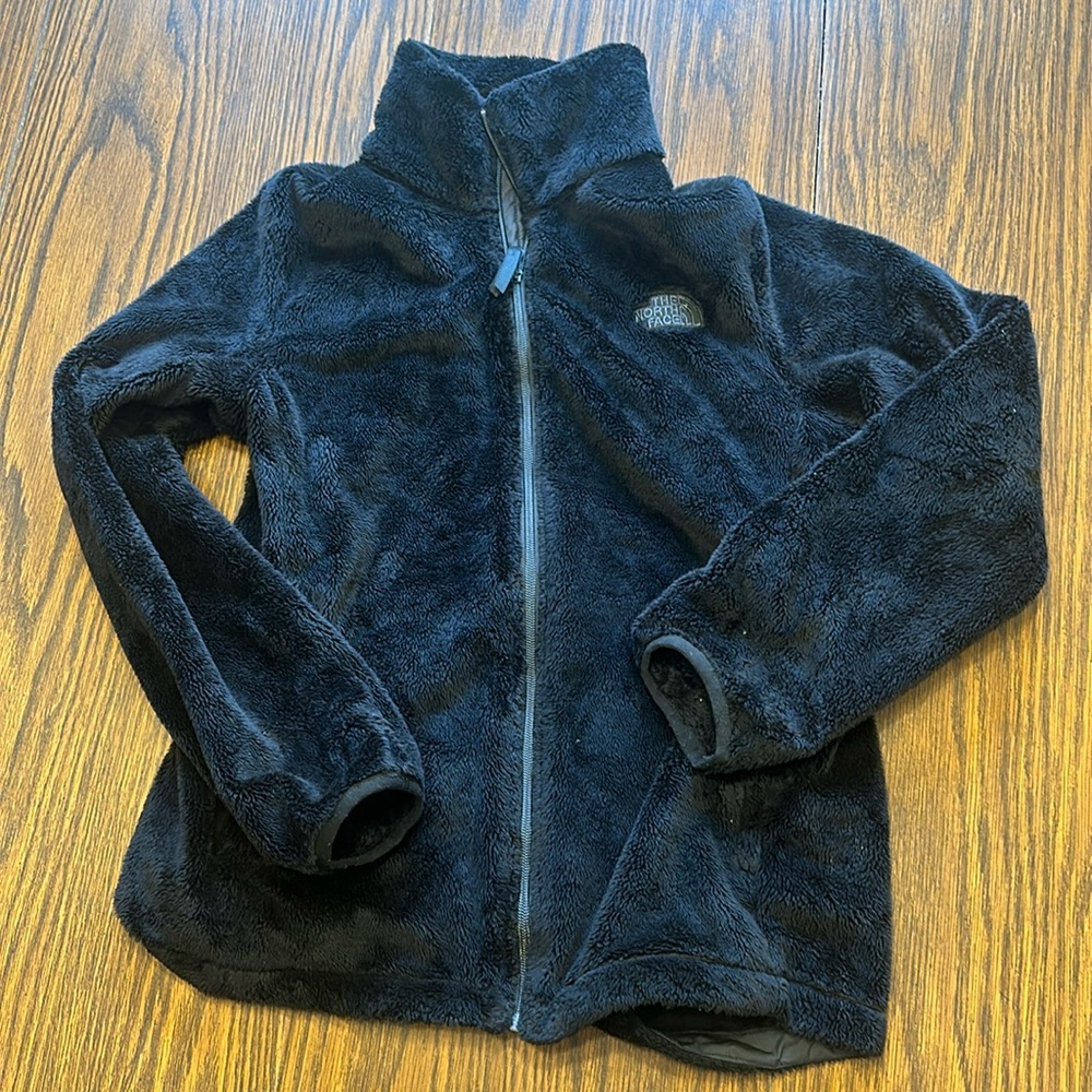 North face women’s medium black osito zip up